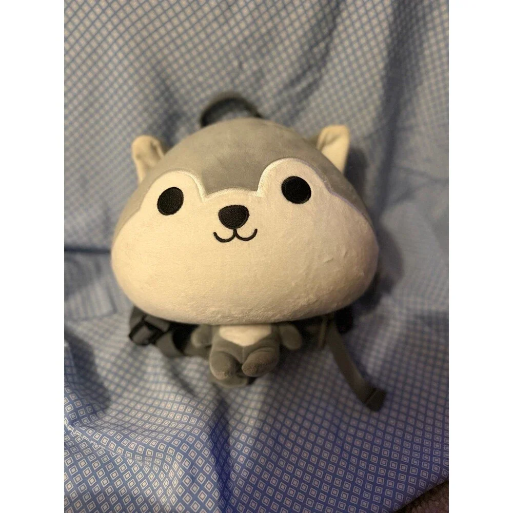 Toddler Happy Wolf Plush Kids Backpack